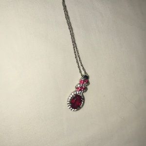 Ruby and diamond necklace